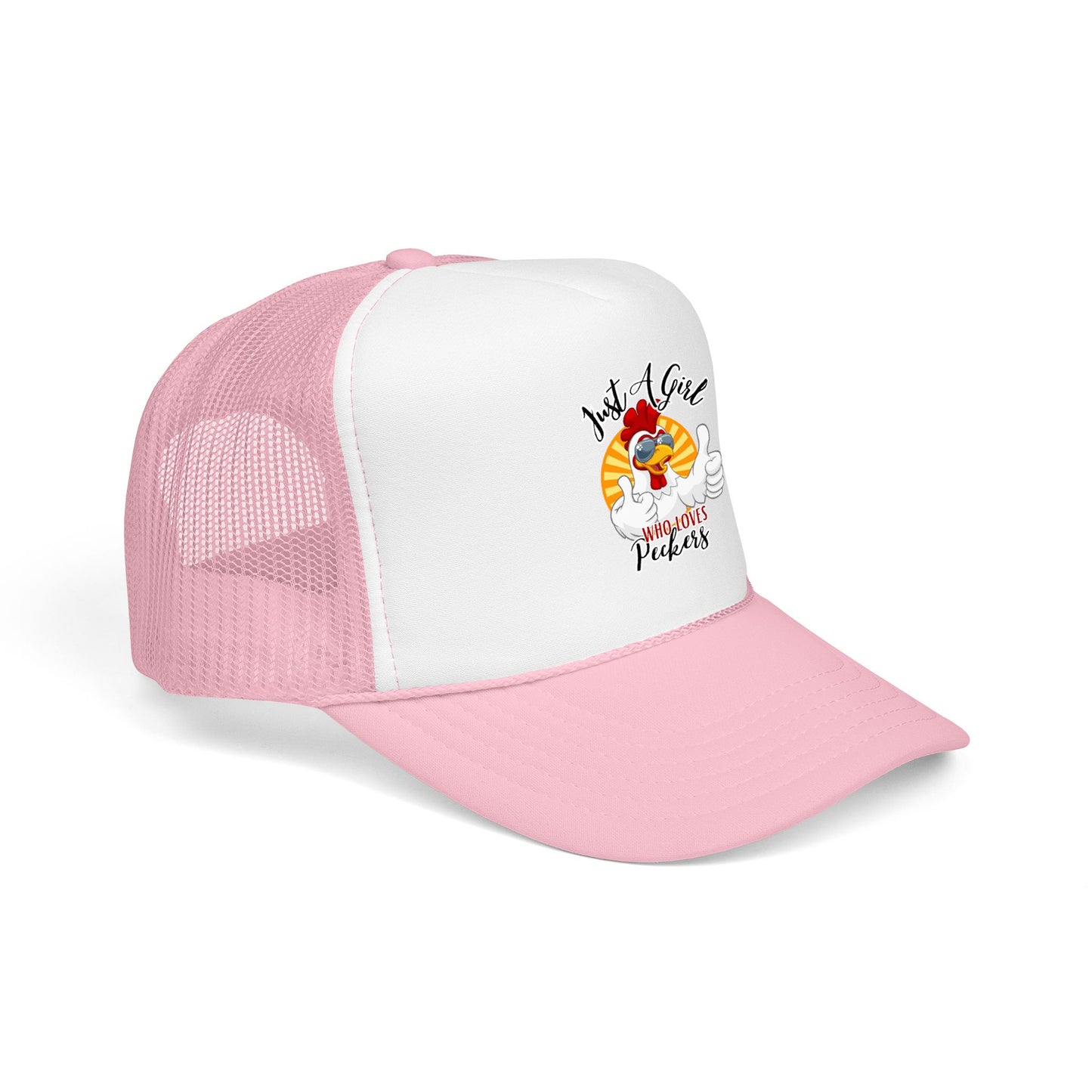 Just A Girl Who Loves Peckers — Retro Trucker Hat