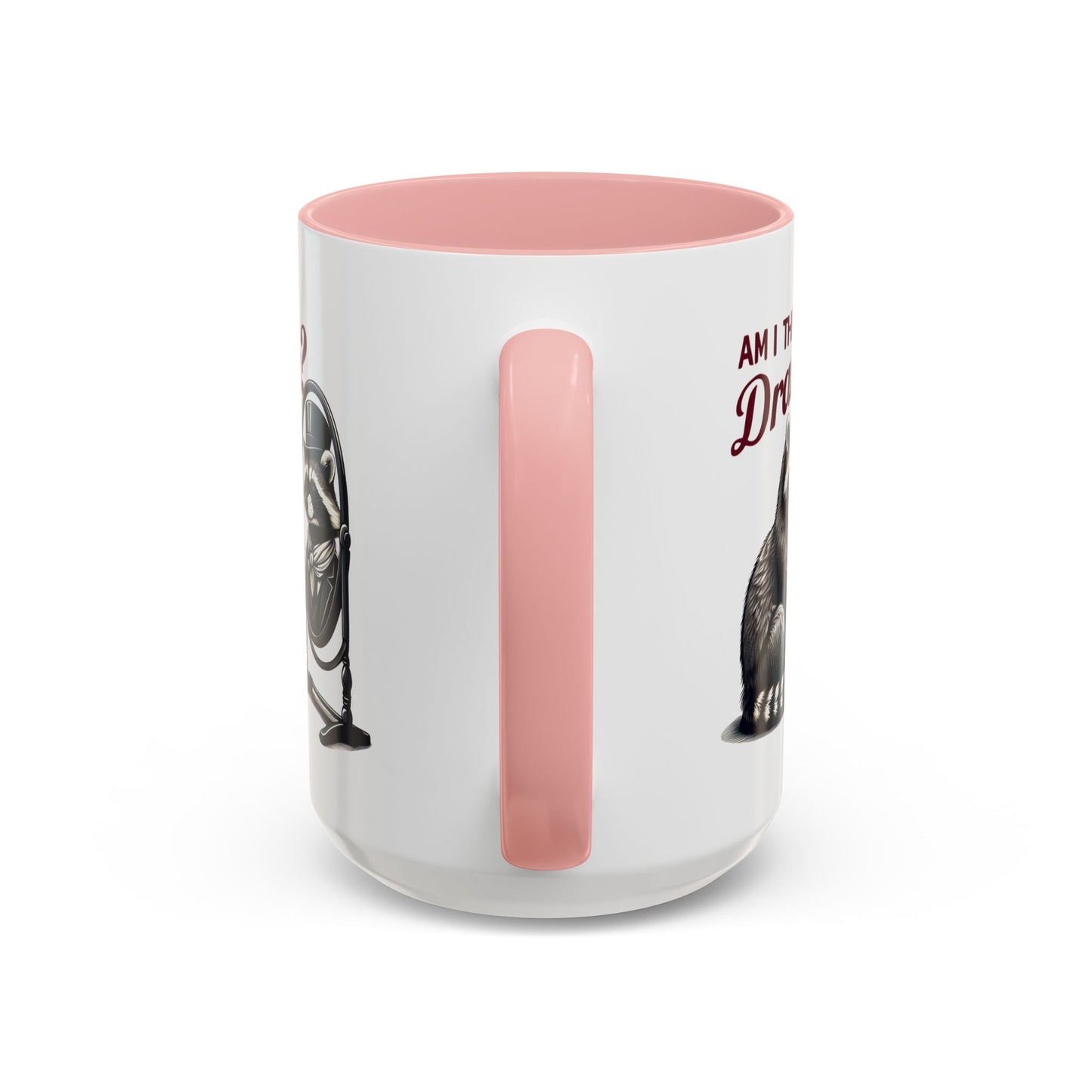 Raccoon 'Am I the Drama?' Accent Coffee Mug — 11/15oz Ceramic