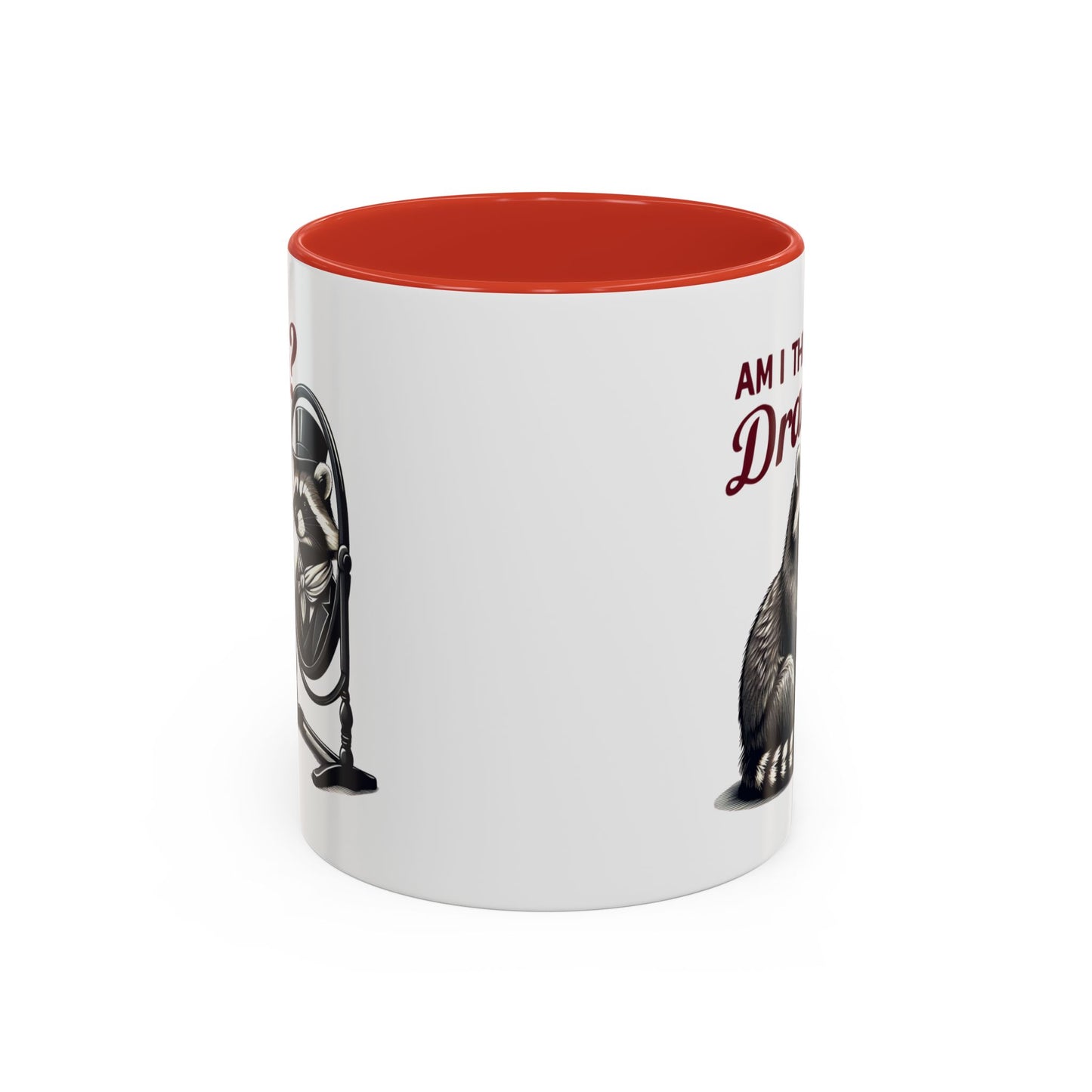 Raccoon 'Am I the Drama?' Accent Coffee Mug — 11/15oz Ceramic