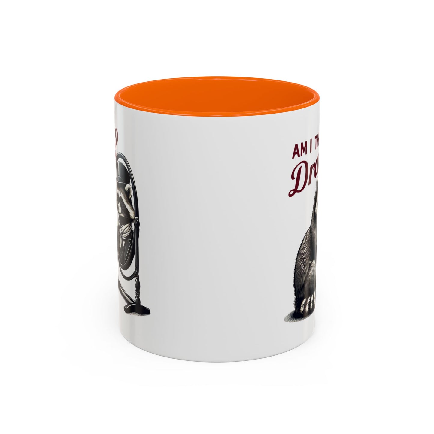 Raccoon 'Am I the Drama?' Accent Coffee Mug — 11/15oz Ceramic