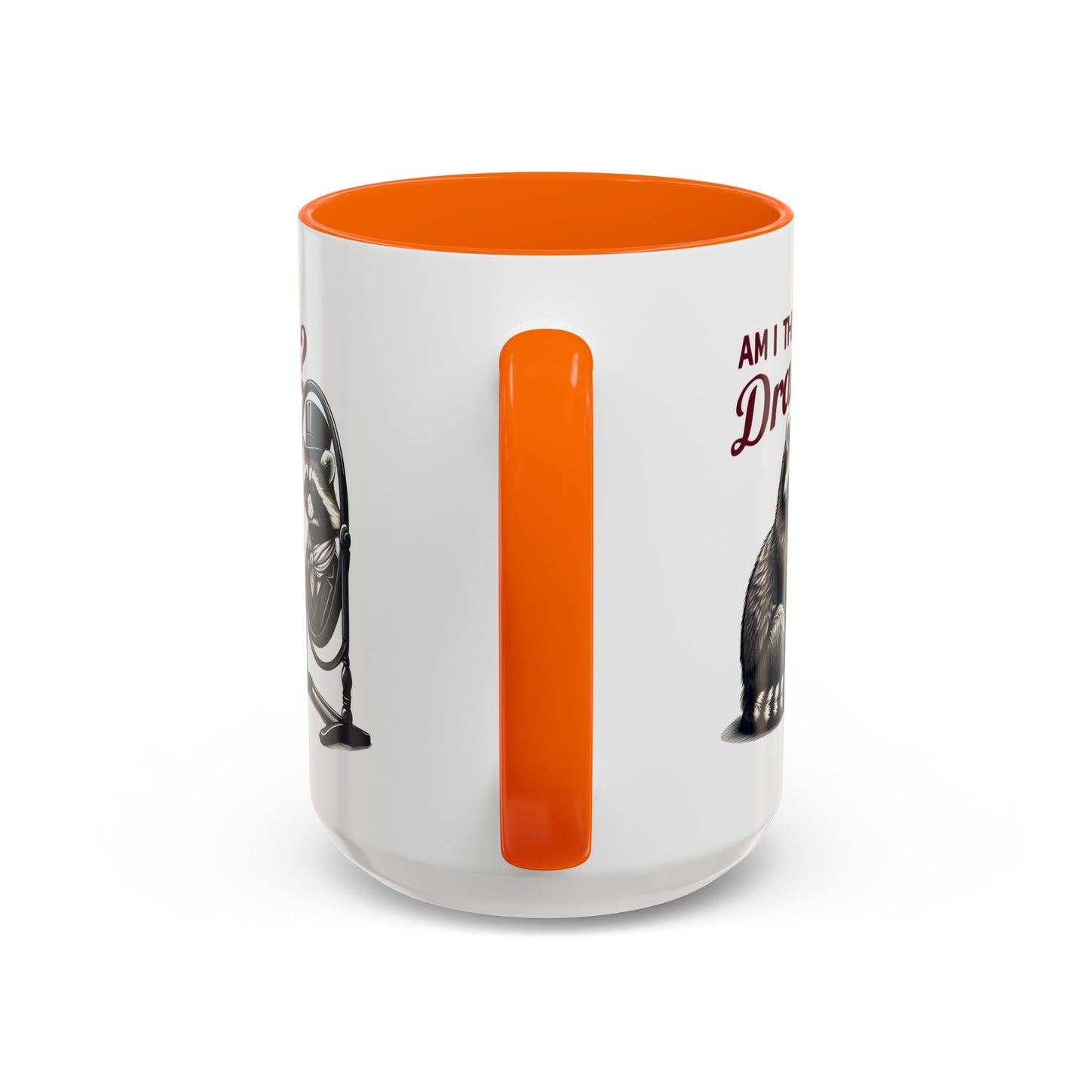 Raccoon 'Am I the Drama?' Accent Coffee Mug — 11/15oz Ceramic
