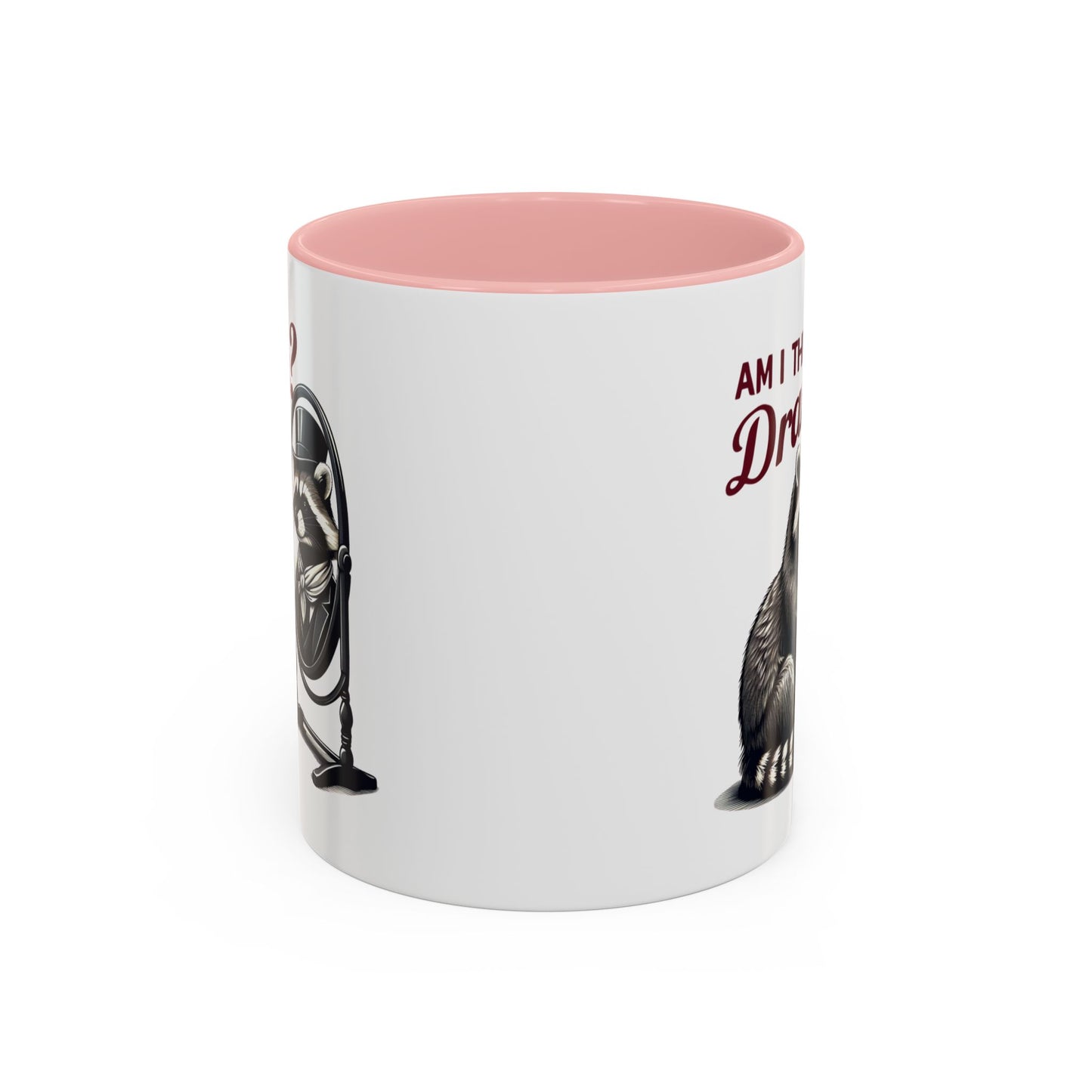 Raccoon 'Am I the Drama?' Accent Coffee Mug — 11/15oz Ceramic