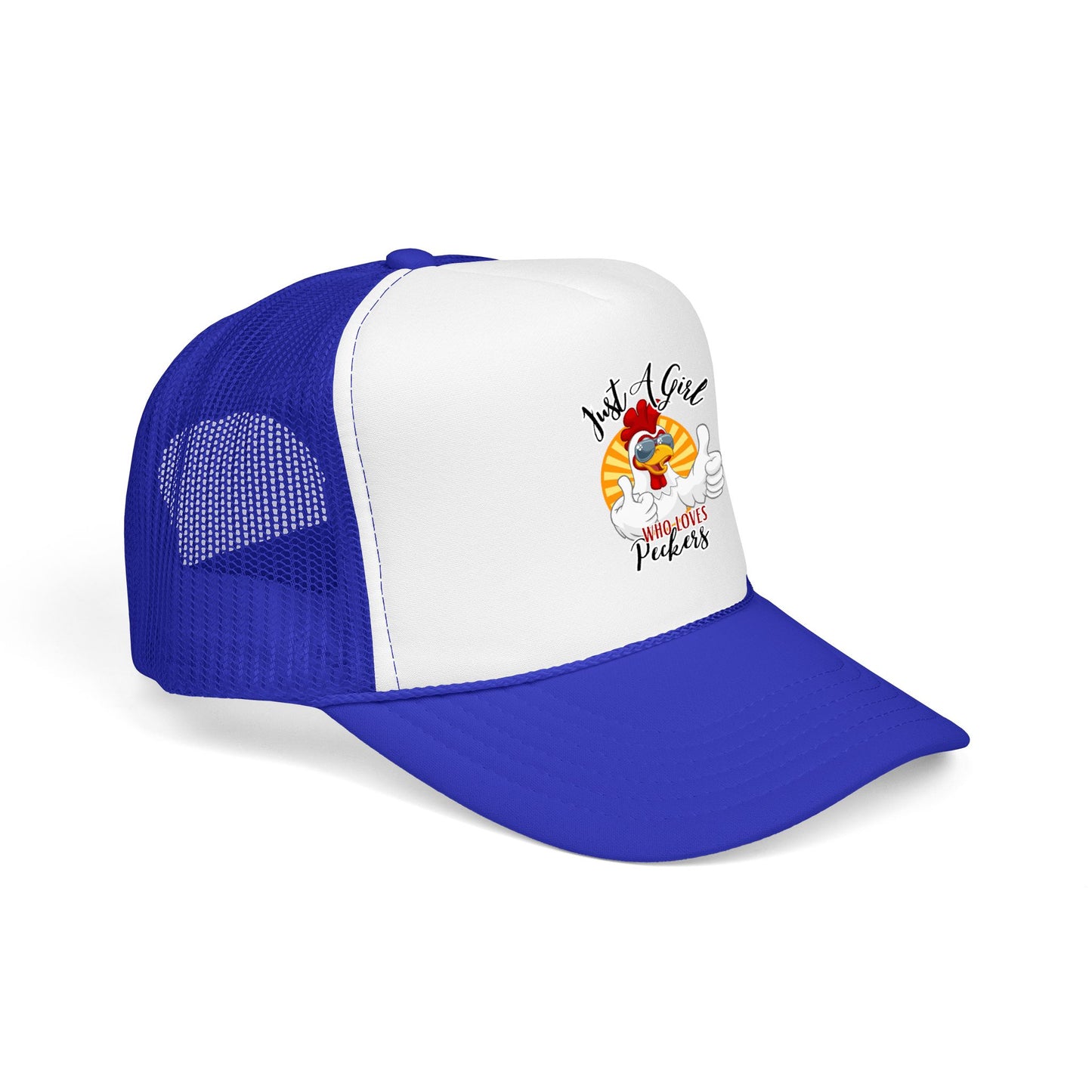 Just A Girl Who Loves Peckers — Retro Trucker Hat