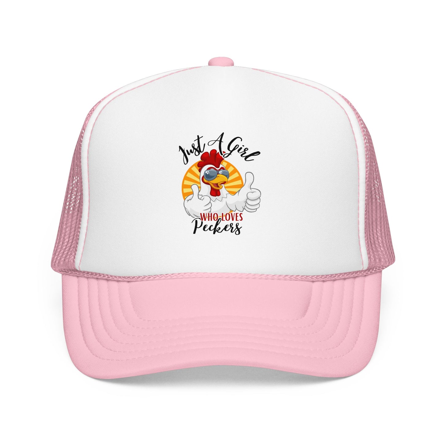 Just A Girl Who Loves Peckers — Retro Trucker Hat