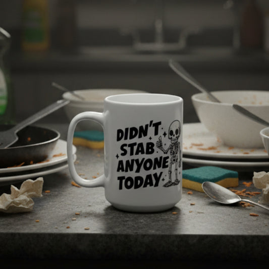 Didn't Stab Anyone Today Mug
