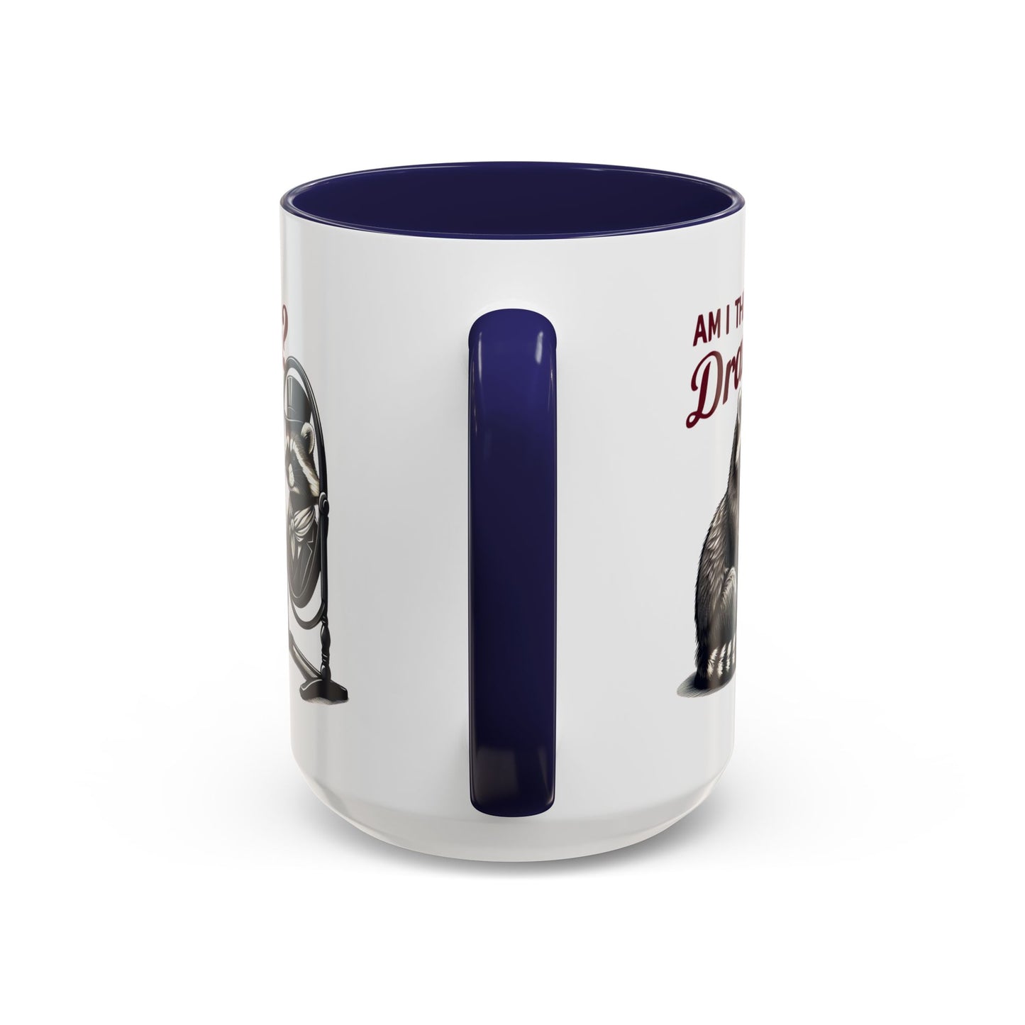 Raccoon 'Am I the Drama?' Accent Coffee Mug — 11/15oz Ceramic