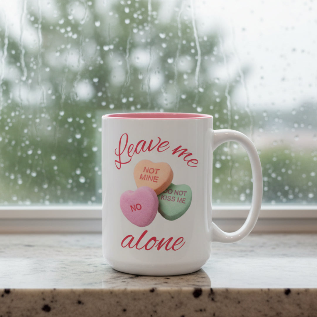 Valentine Conversation Hearts Accent Mug