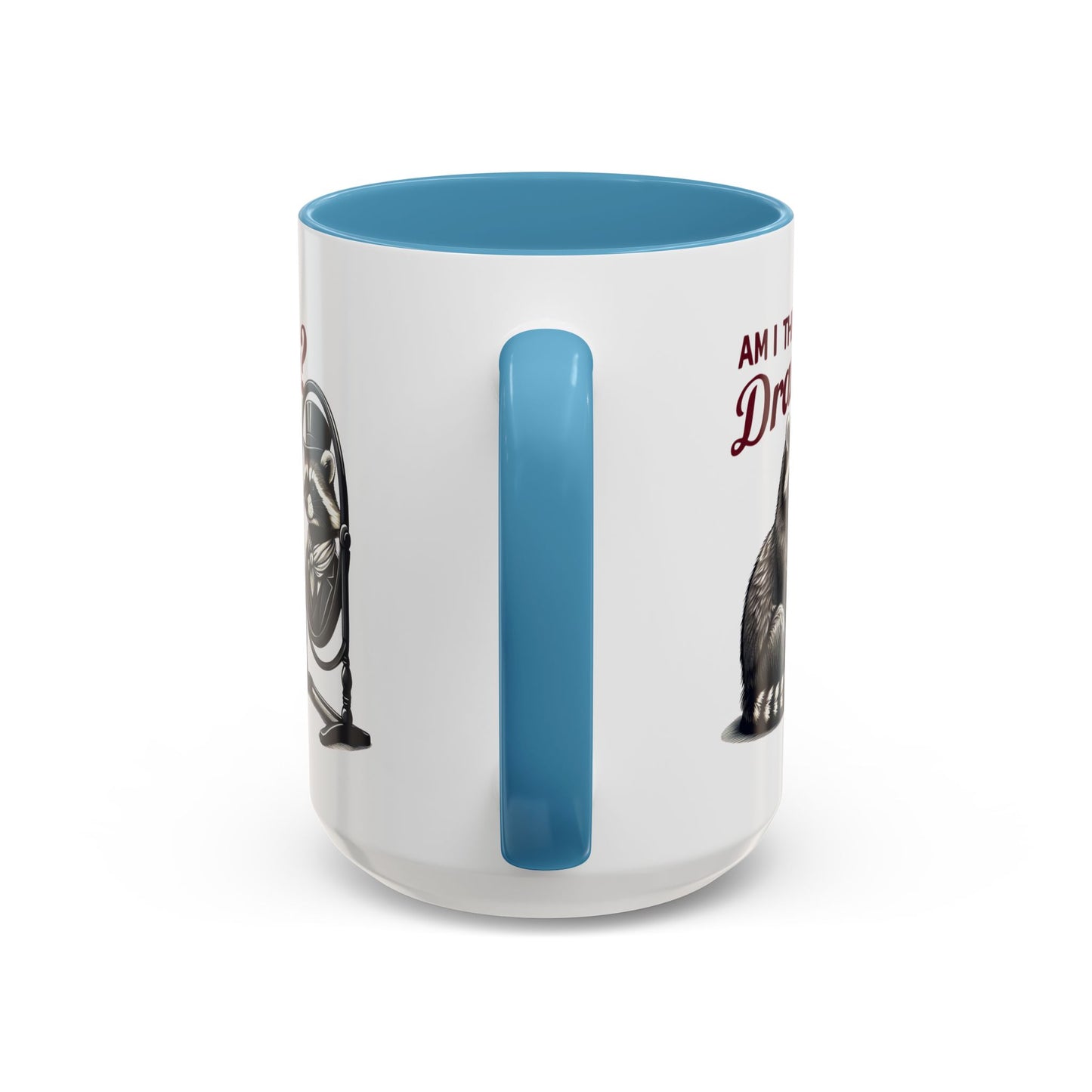 Raccoon 'Am I the Drama?' Accent Coffee Mug — 11/15oz Ceramic