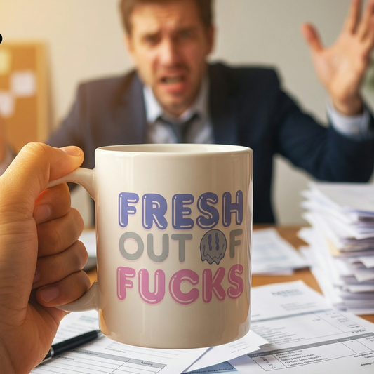 Fresh Out of Fucks  Mug — 11oz & 15oz